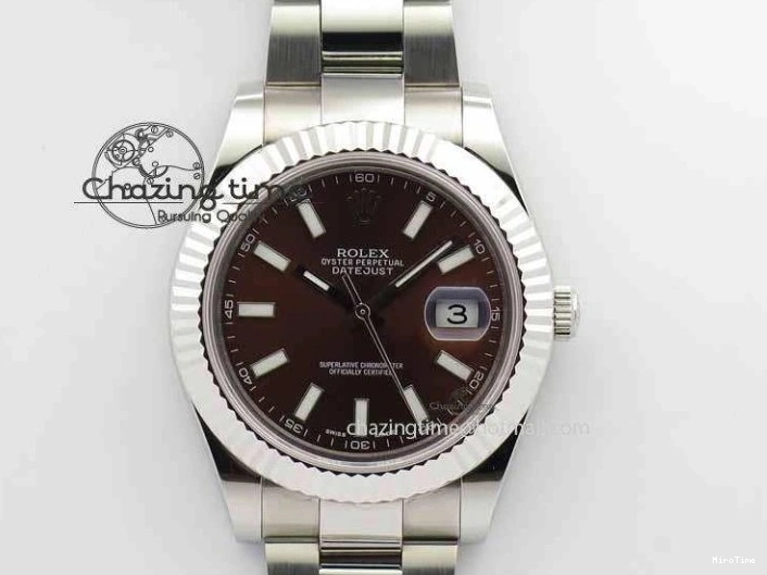 MiroTime 1221 DateJust II 41mm SS BP Maker Best Edition Brown Dial On SS Bracelet SA Modern 3734